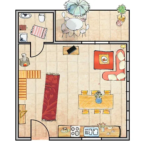 Strandschloesschen - Haushaelfte 3 Prázdninový dům *